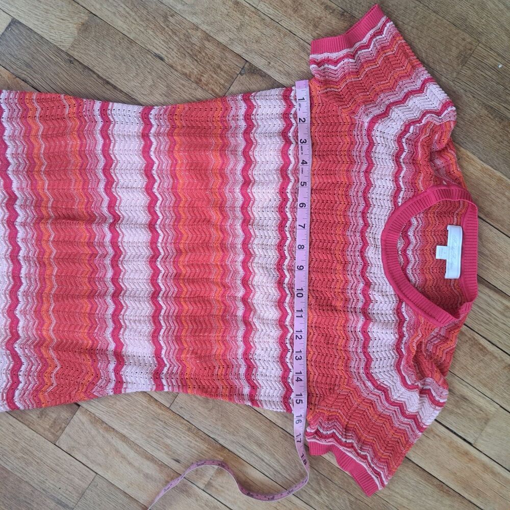 Brooks Brothers Small Striped Ombre Sweater Midi Dress Womens Pink Orange $258 - Picture 8 of 10